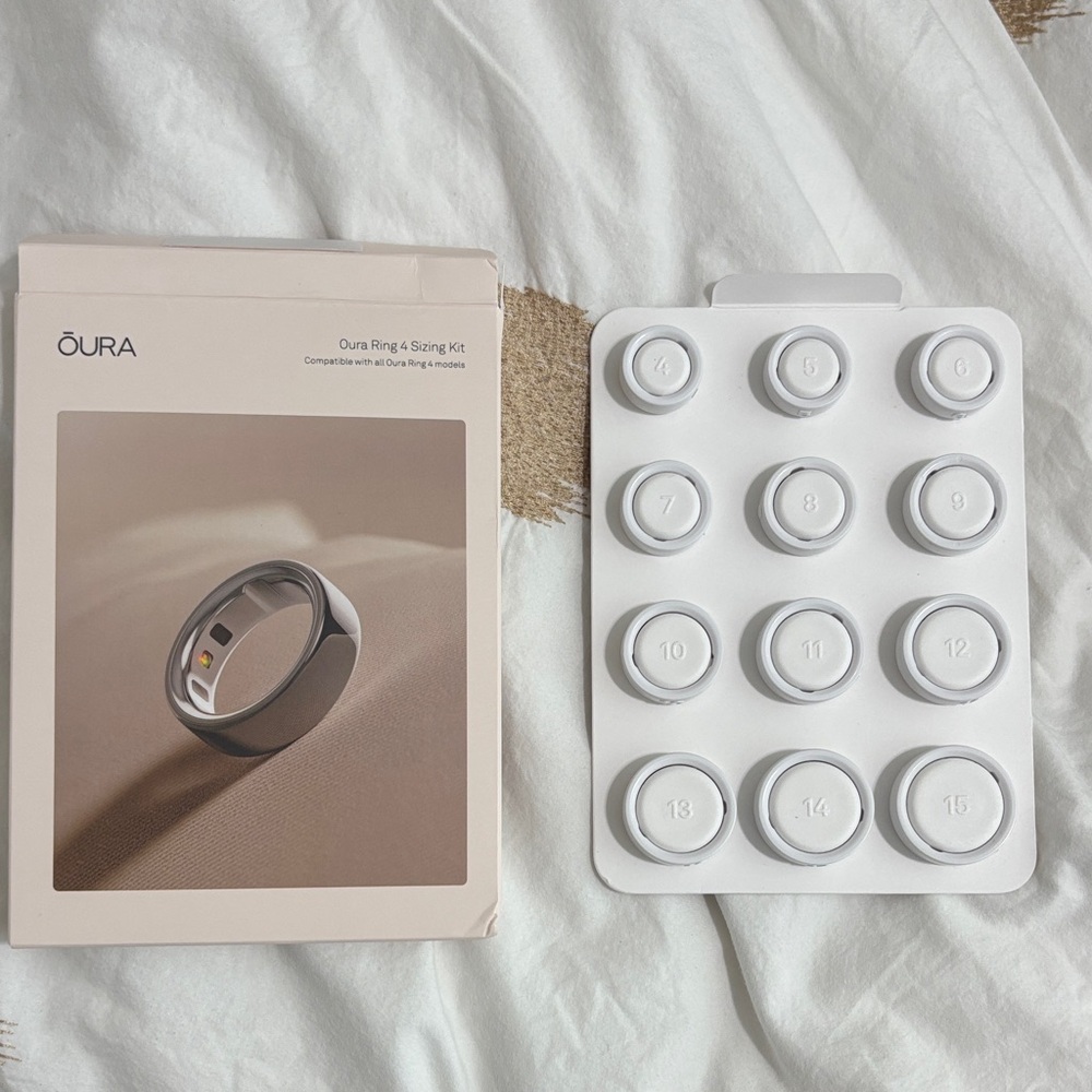 Oura ring 4 sizing kit before